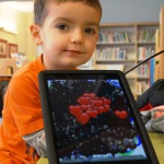Young boy with iPad 