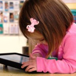 Young girl with iPad