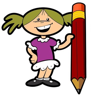 Girl with pencil