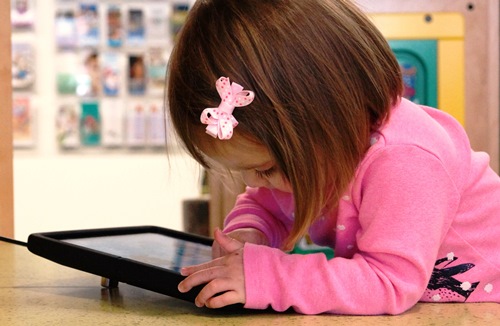 Young Child Using iPad