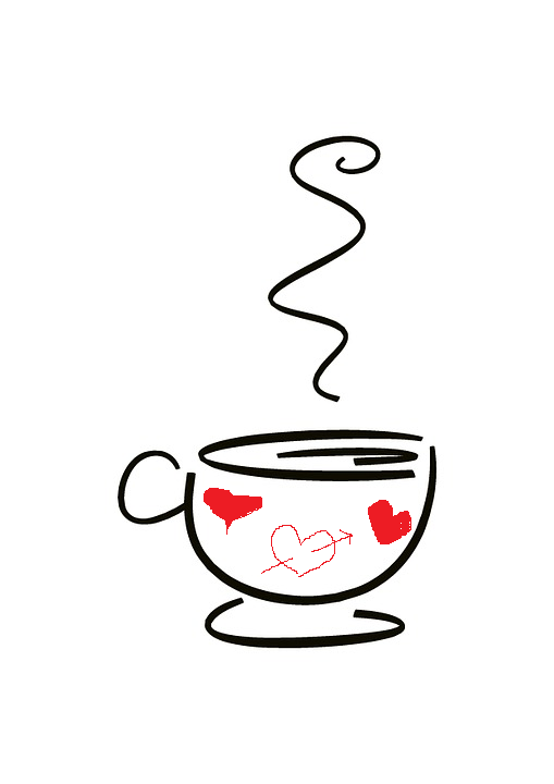 teacup with hearts