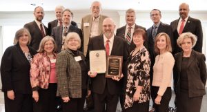 Joe Sherwood accepts award