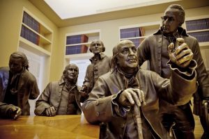 Ben Franklin and other statues