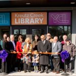 Kreutz Creek Library Susan Nenstiel Cuts Ribbon